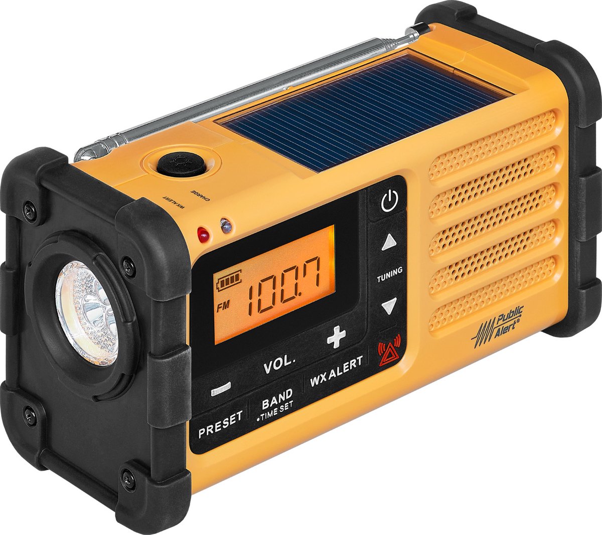 DAB+ Draagbare Noodradio (UKW/DAB+ tuner, geïntegreerde accu) Geel/Zwart Sangean MMR-88
