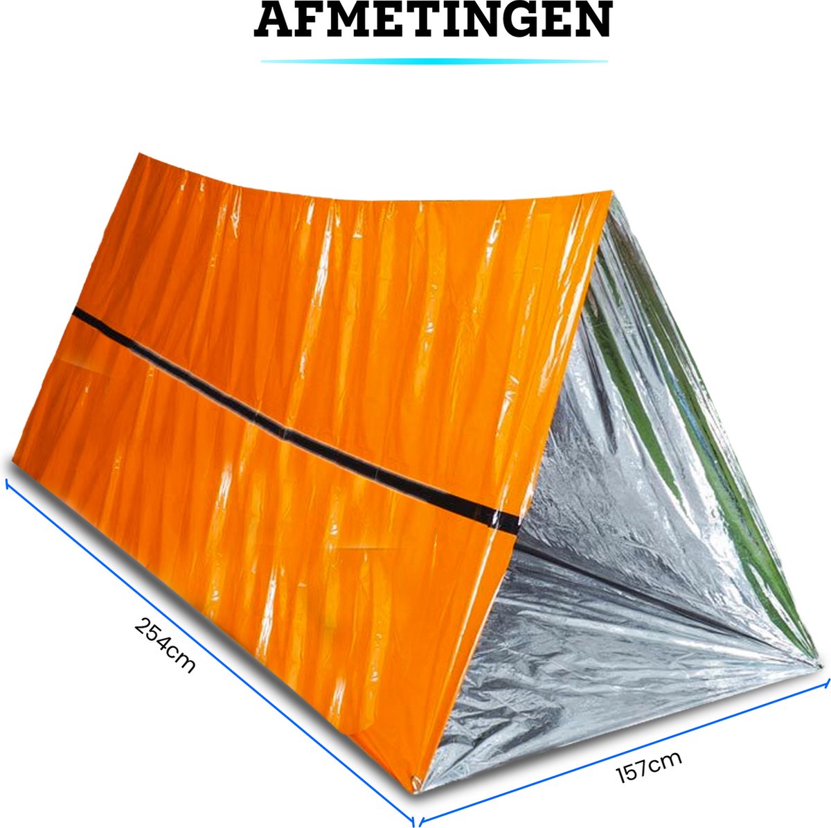 De Survival Life tent (oranje verpakking)