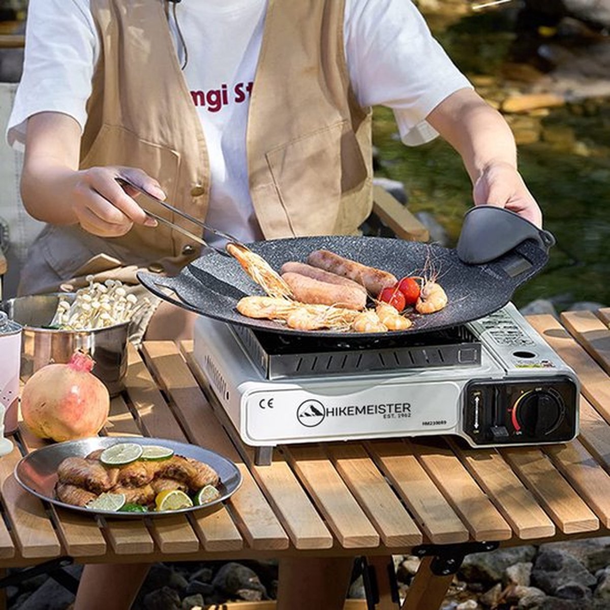 Hikemeister® Draagbaar Kookstel - 2200 KW - 1 pit - Compact en Betrouwbaar voor Nood- en Outdoorgebruik