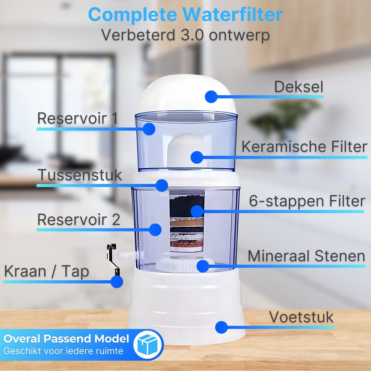 Elixer AquaVital™ 16L Alkalisch Waterzuiveringssysteem