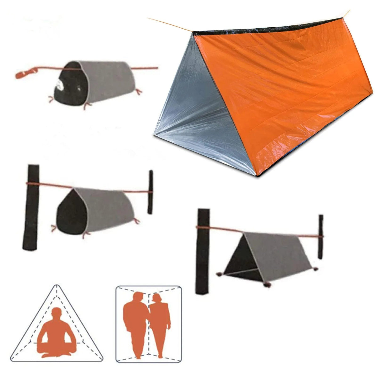 De Survival Life tent (oranje verpakking)