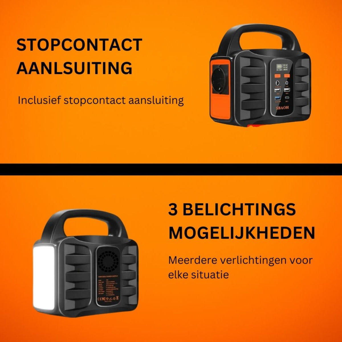 Draagbare Powerstation 99Wh (100W) – Powerbank met 230V stopcontact, zonnepaneel-oplaadbaar, ideaal voor camping & noodstroom