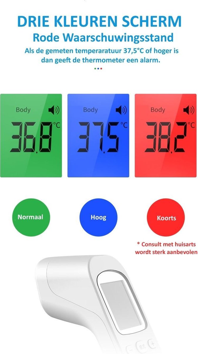 Luxyana® Thermometer Pro Series – Snel, Hygiënisch en Contactloos Temperatuur Meten