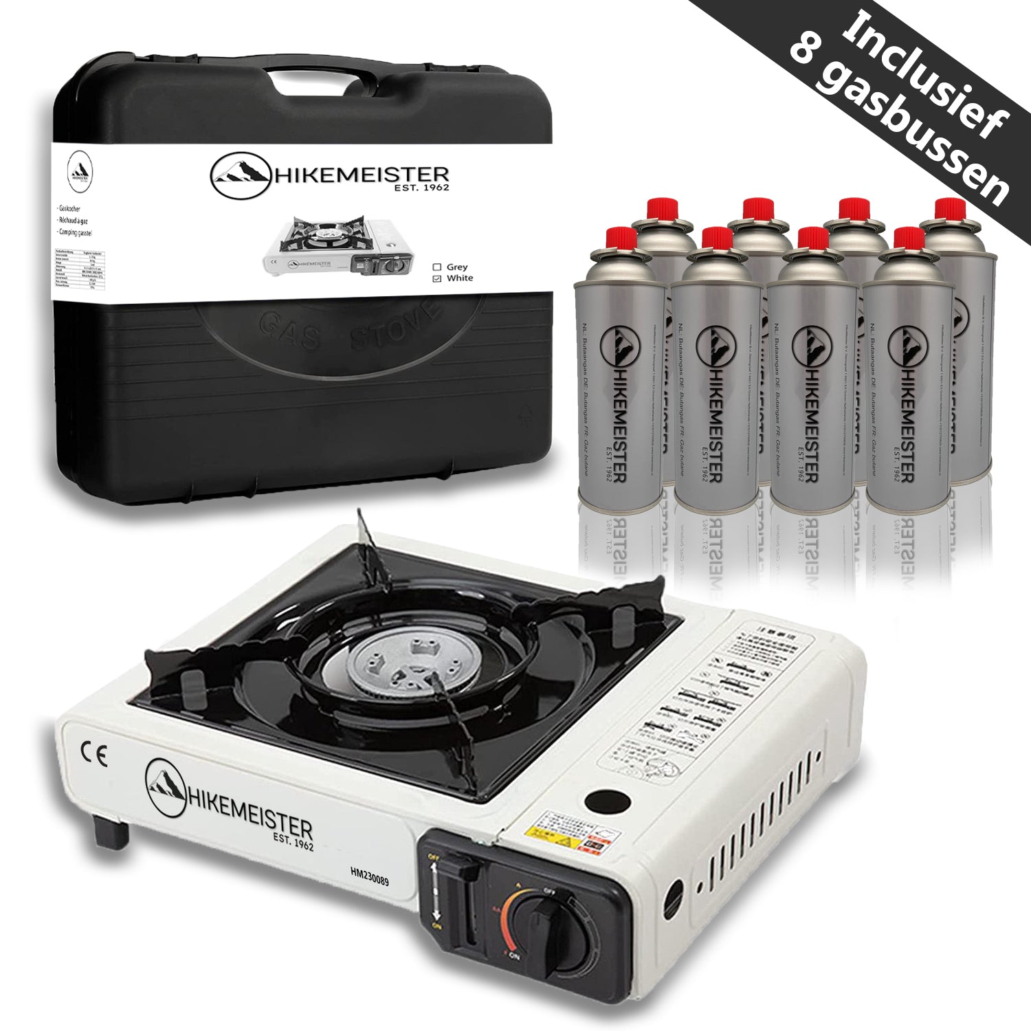 Hikemeister® Draagbaar Kookstel - 2200 KW - 1 pit - Compact en Betrouwbaar voor Nood- en Outdoorgebruik