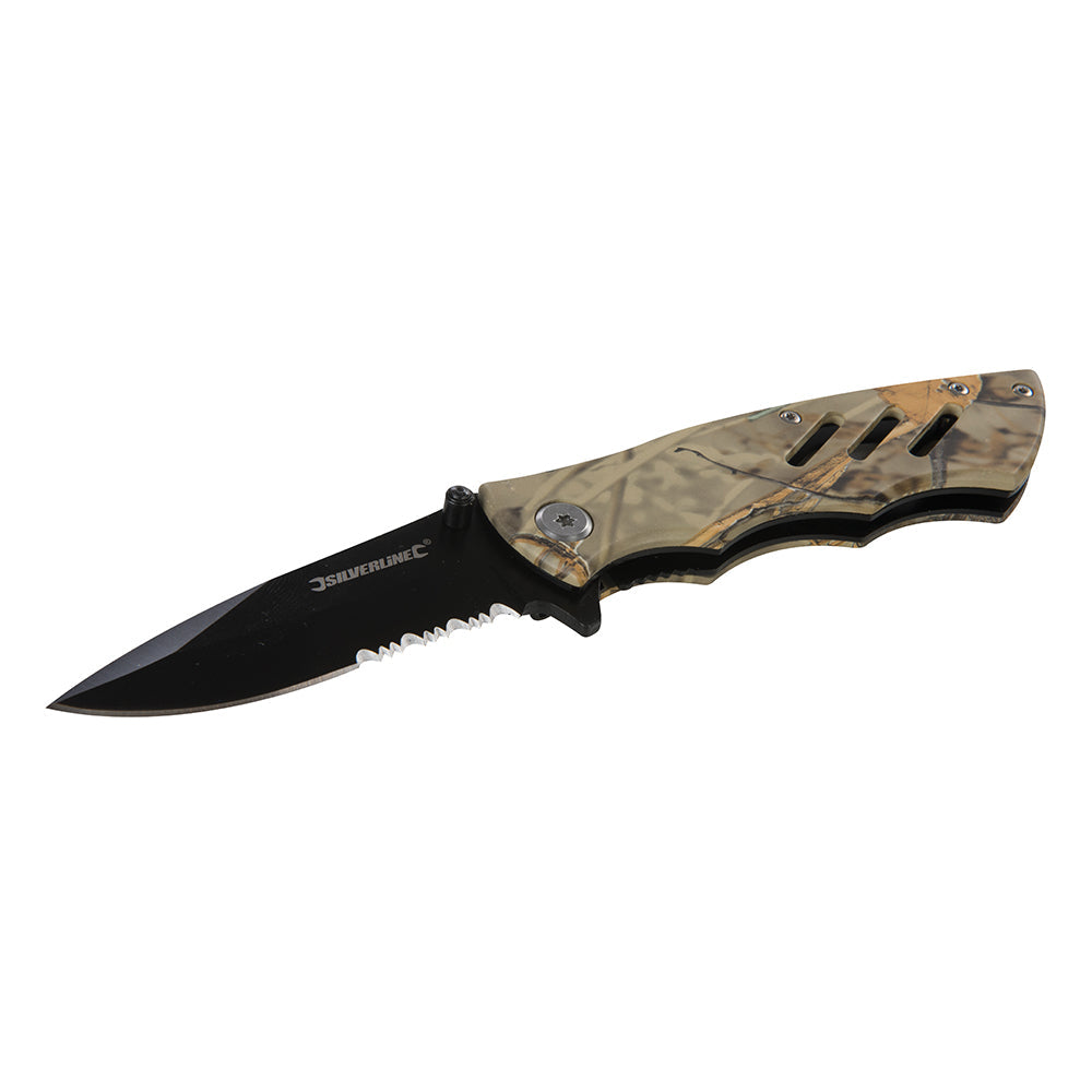 Silverline - Camouflage zakmes 195 mm