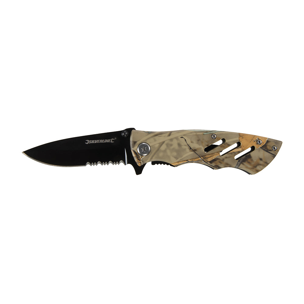 Silverline - Camouflage zakmes 195 mm