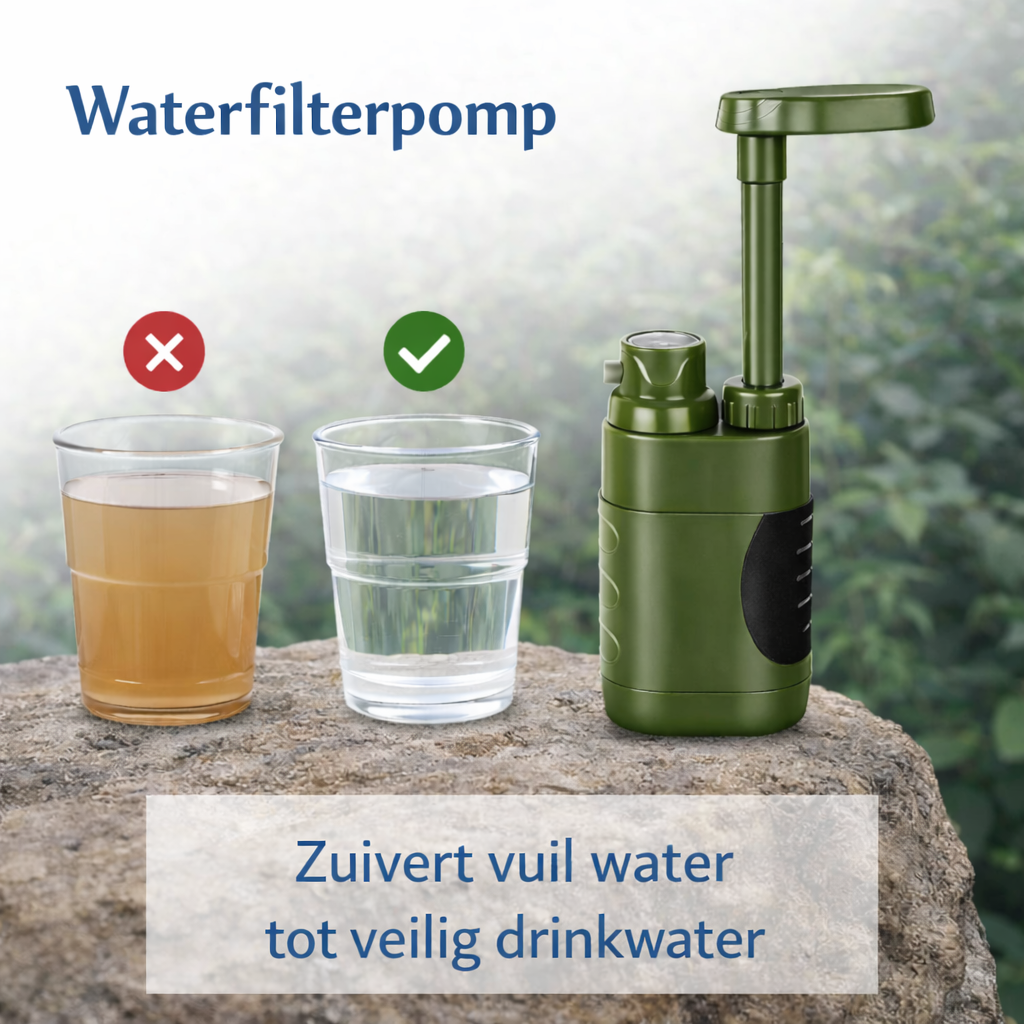 AquaDefender™ Survival Waterfilter – Voor 3000L Schoon Drinkwater in Noodsituaties