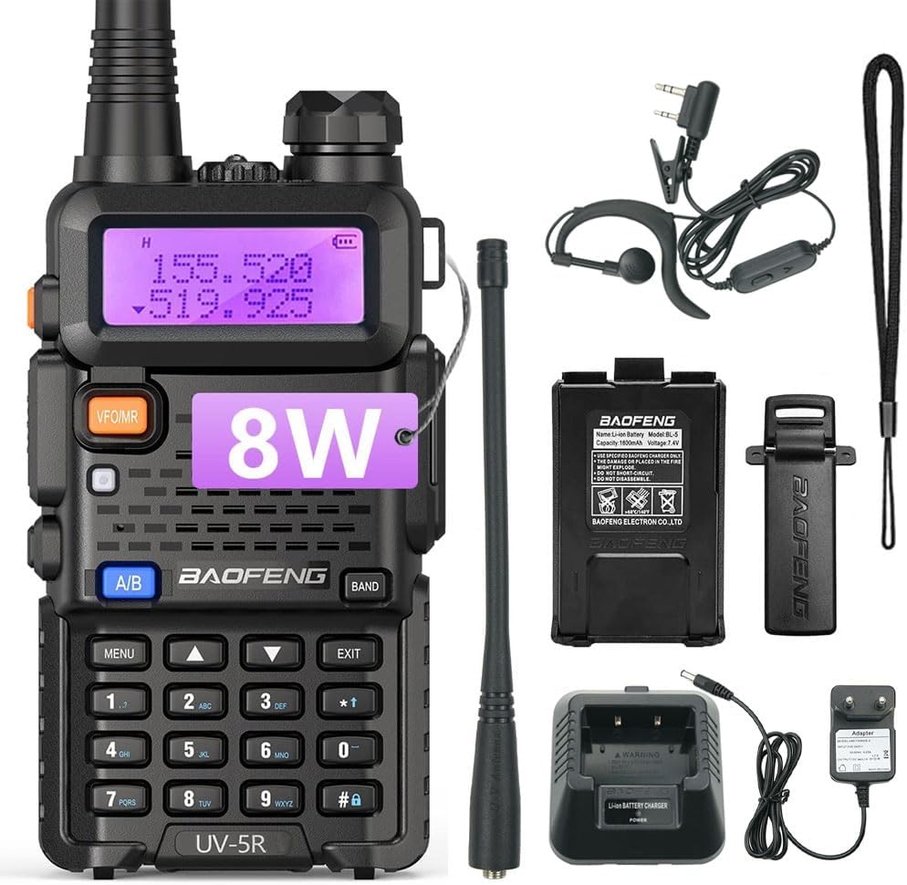 Baofeng UV-5R Dual-Band Radio | Betrouwbare Communicatie voor Outdoor & Noodsituaties