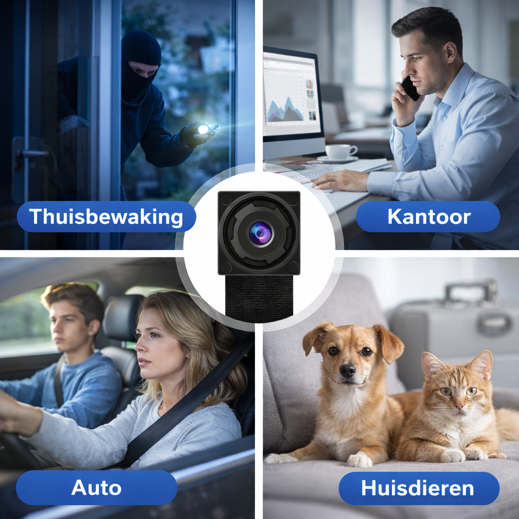 Tuya Spioncamera – 4K WiFi Spycam Beveiligingscamera met Nachtzicht