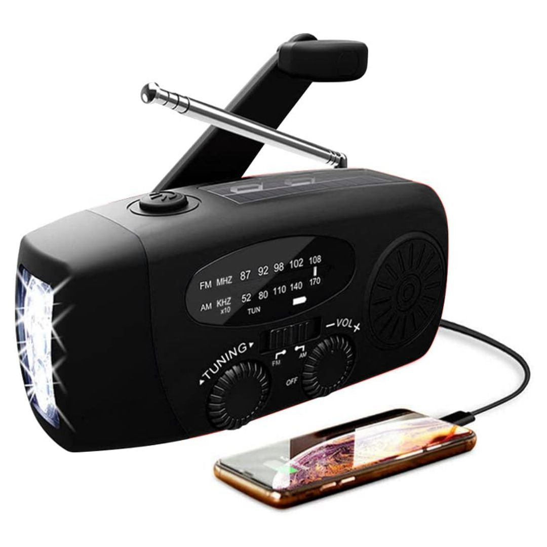 Noodradio™ met Zaklamp en Powerbank - 2026 Model
