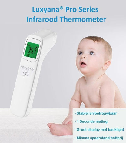 Luxyana® Thermometer Pro Series – Snel, Hygiënisch en Contactloos Temperatuur Meten