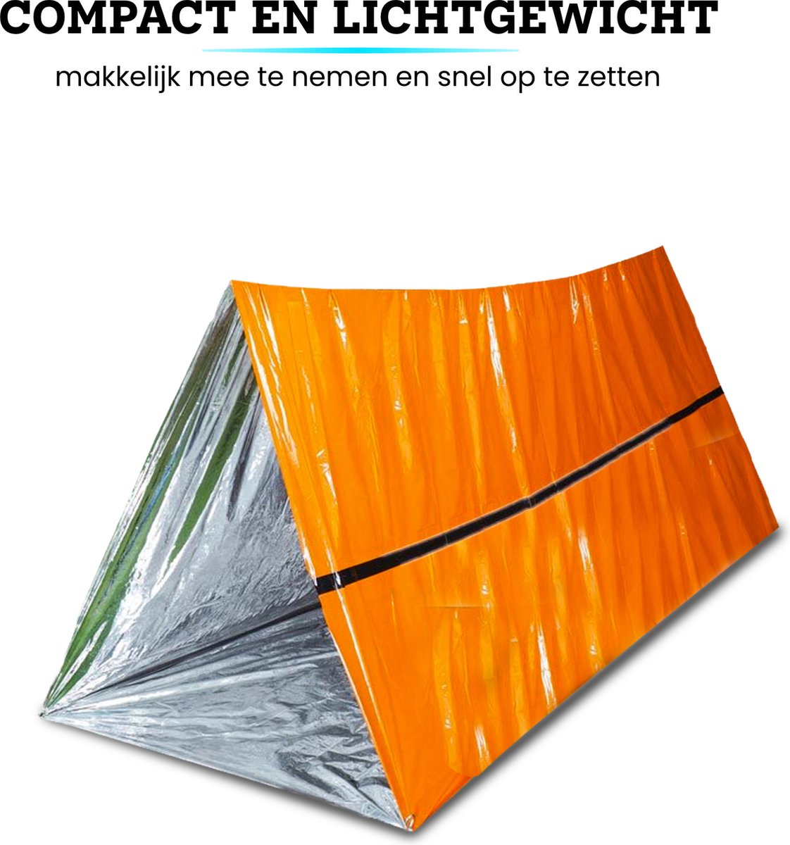 De Survival Life tent (oranje verpakking)
