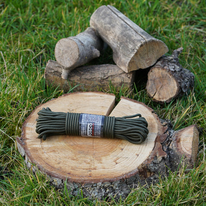 Fosco Paracord 15 meter 5mm Legergroen Touw