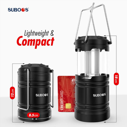 SUBOOS Tent verlichting Campinglantaarn - stroomuitval -  helderdere led-batterijlantaarn magnetische voet opvouwbare haak draagbare campinglamp orkaan noodgevallen binnen en buiten