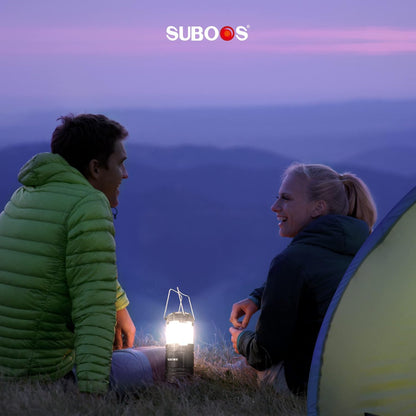 SUBOOS Tent verlichting Campinglantaarn - stroomuitval -  helderdere led-batterijlantaarn magnetische voet opvouwbare haak draagbare campinglamp orkaan noodgevallen binnen en buiten