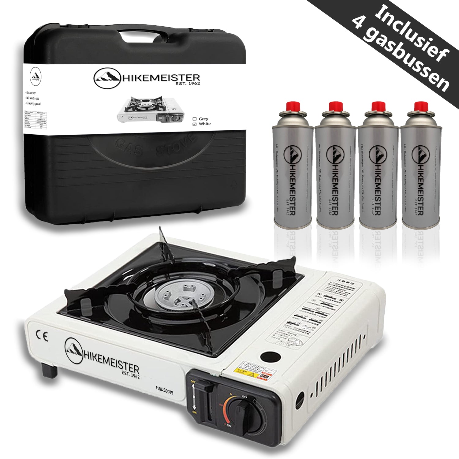 Hikemeister® Draagbaar Kookstel - 2200 KW - 1 pit - Compact en Betrouwbaar voor Nood- en Outdoorgebruik