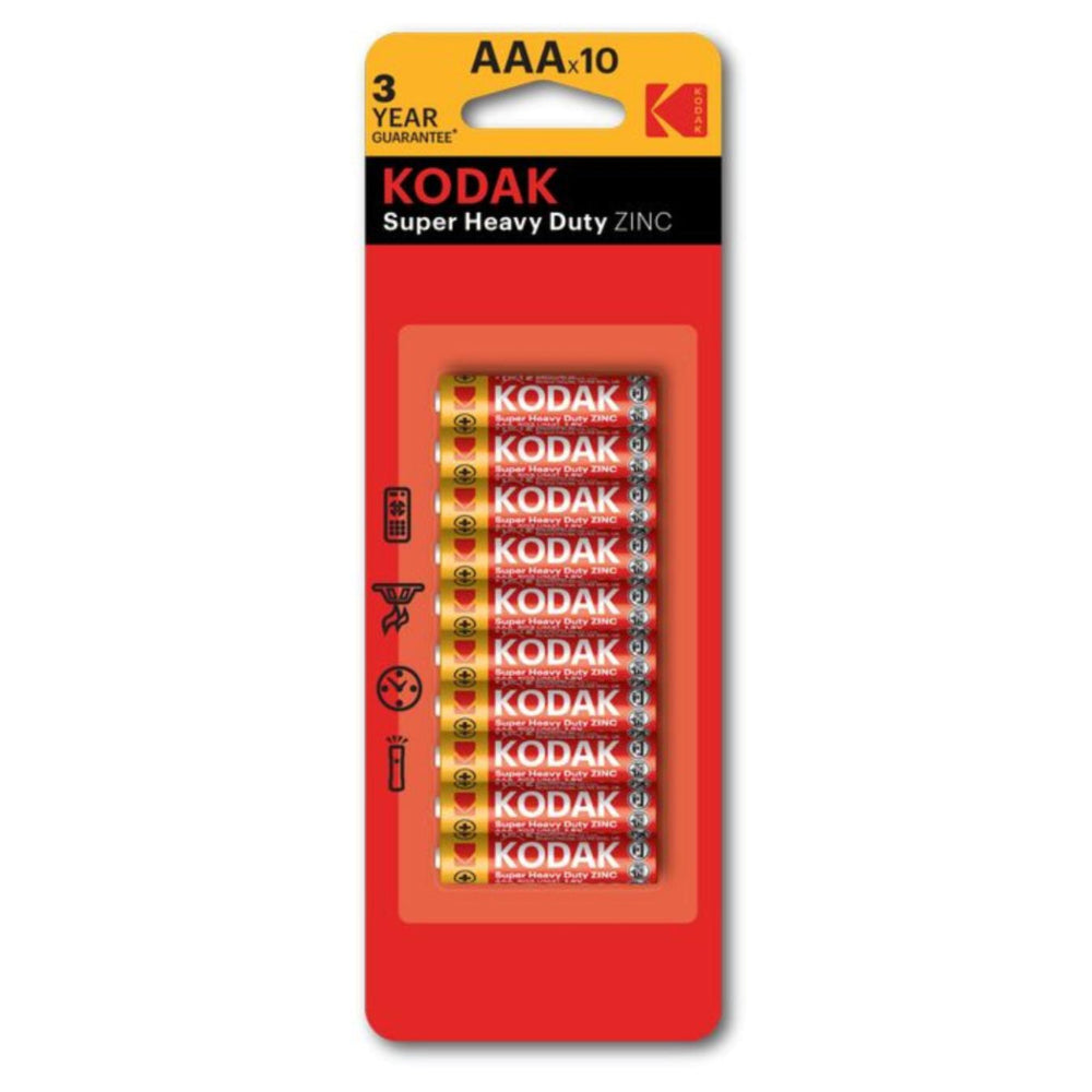 Kodak AAA Alkaline Batterijen - Extra Heavy Duty (10 Stuks)