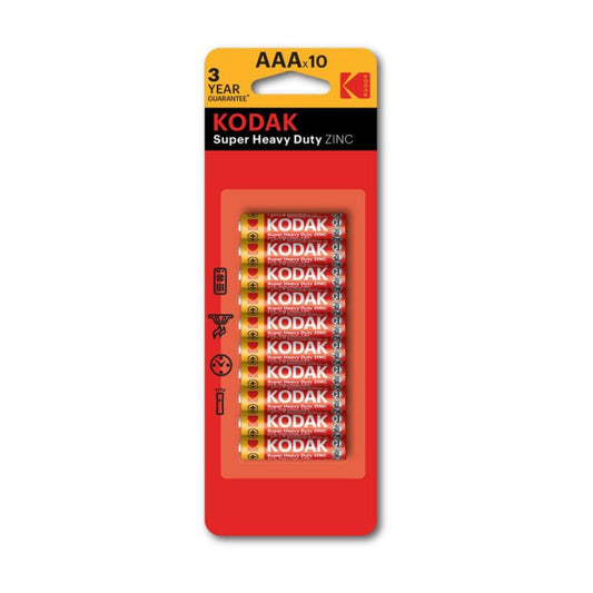 Kodak AAA Alkaline Batterijen - Extra Heavy Duty (10 Stuks)