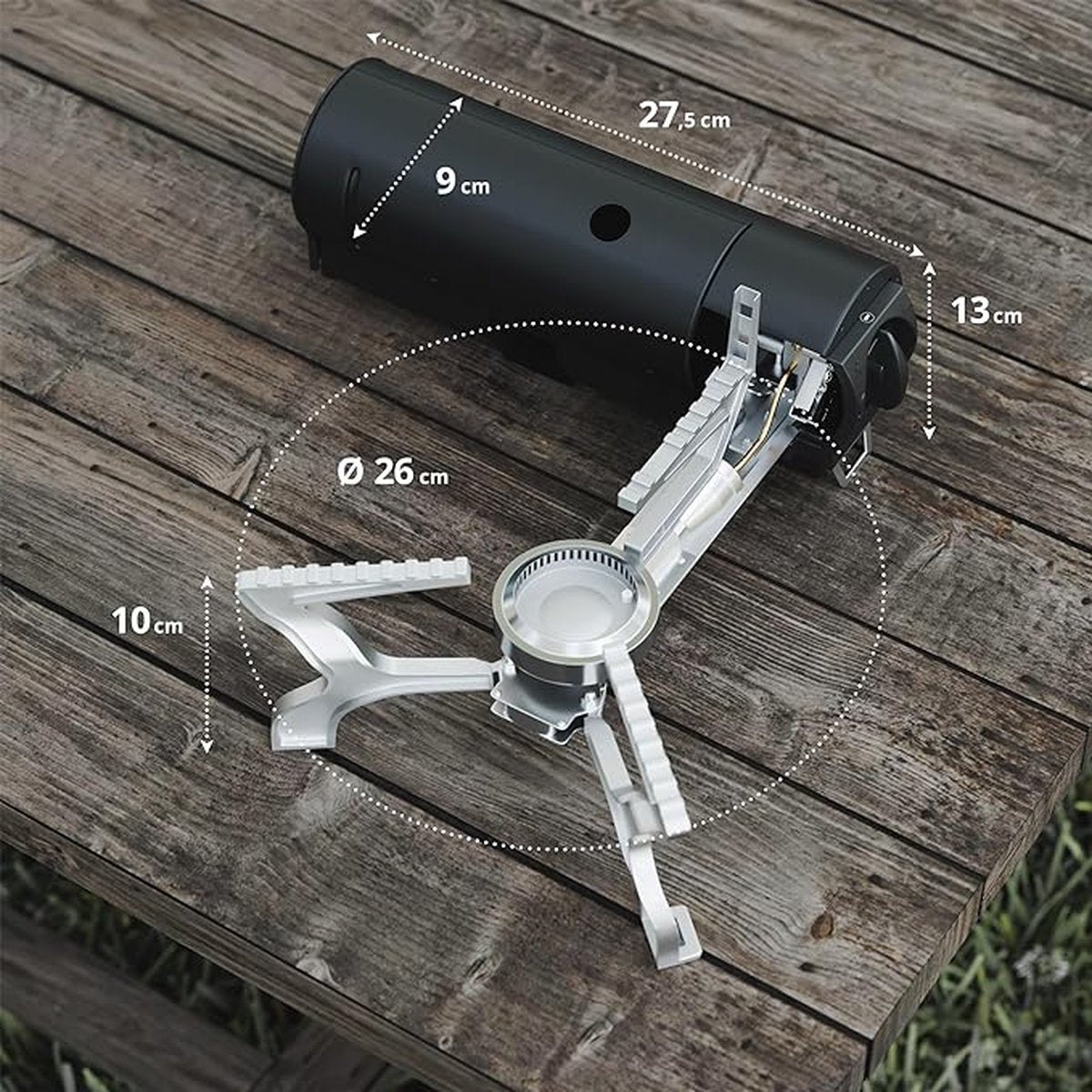 SurvivalPro Opvouwbare Campingkachel – Draagbaar Gasfornuis 2600W