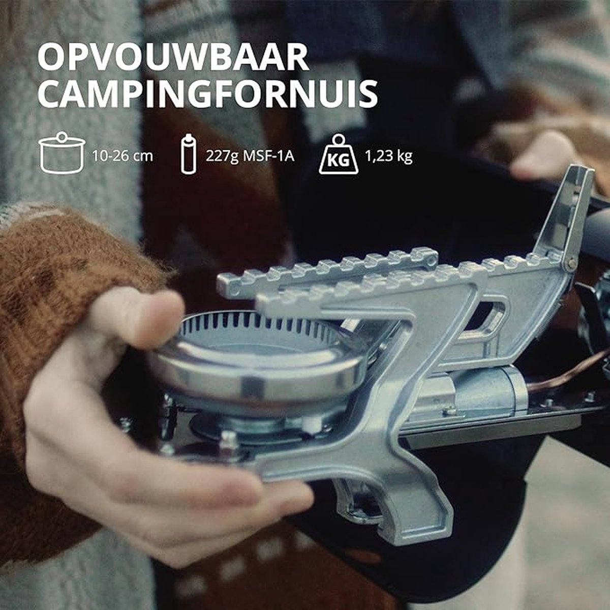 SurvivalPro Opvouwbare Campingkachel – Draagbaar Gasfornuis 2600W