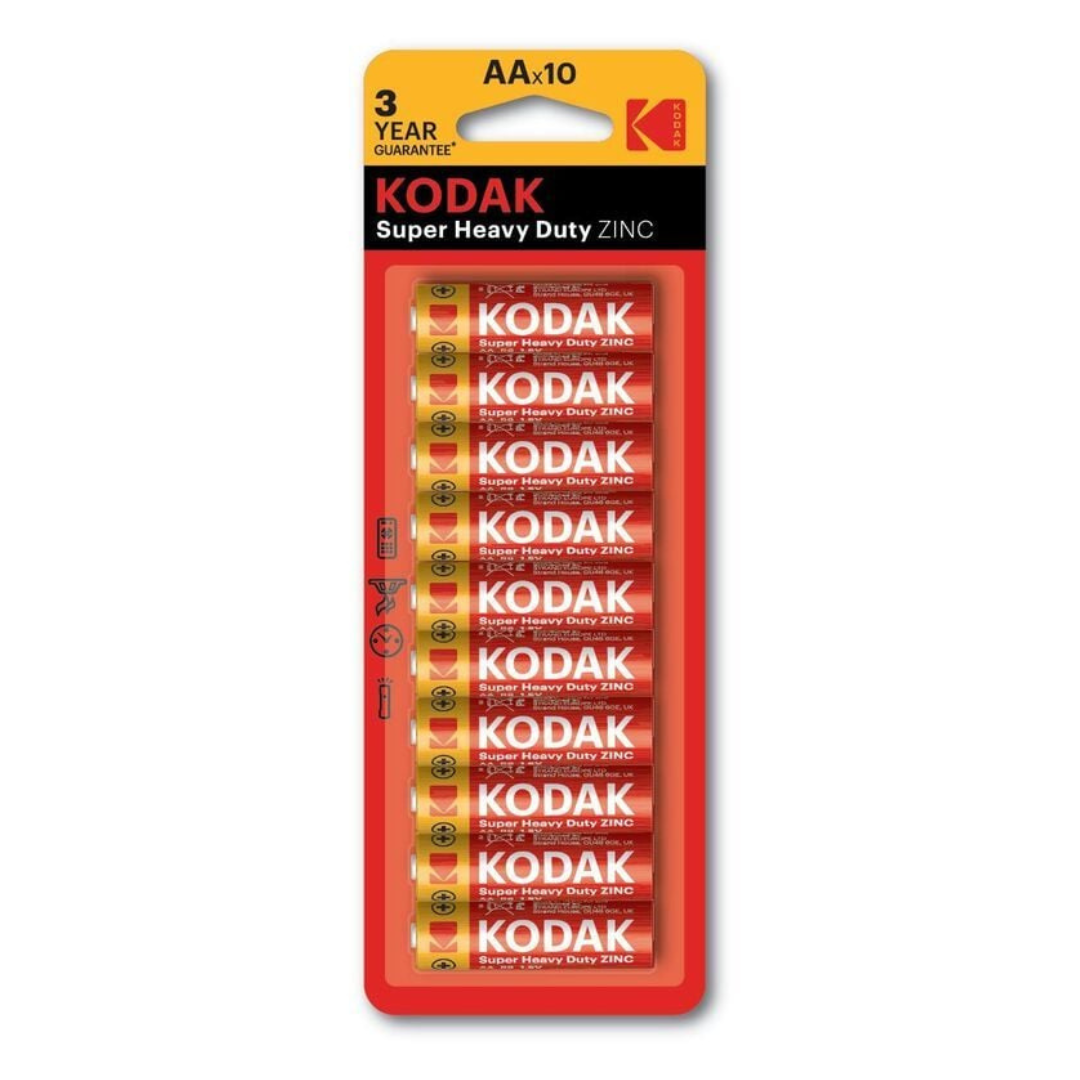 Kodak AA Alkaline Batterijen - Extra Heavy Duty (10 Stuks)
