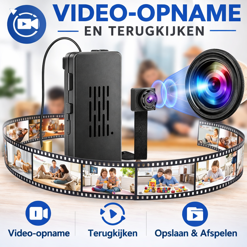 Tuya Spioncamera – 4K WiFi Spycam Beveiligingscamera met Nachtzicht