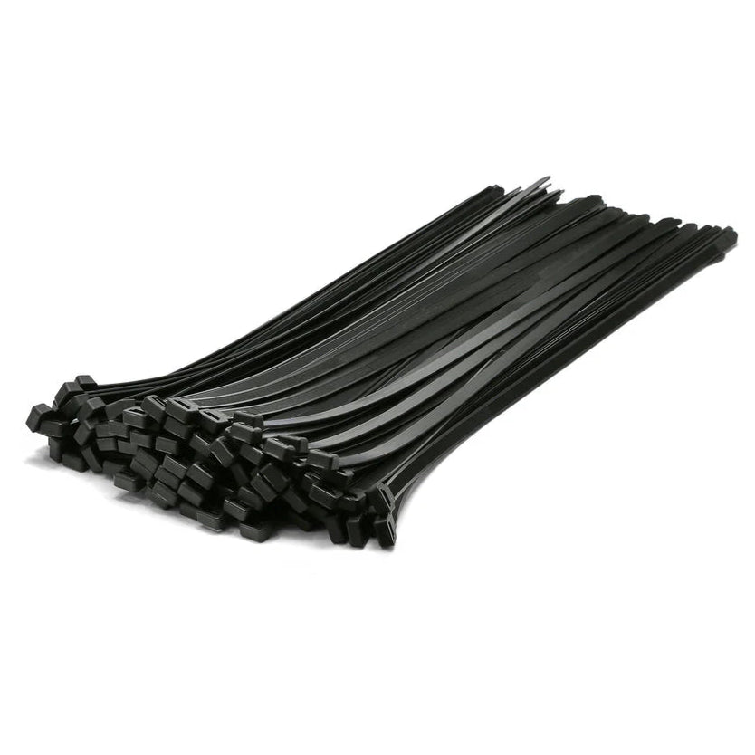 Tyraps, kabelbinders 200 x 4,8 mm Zwart UV bestendig (Zak 100 stuks)